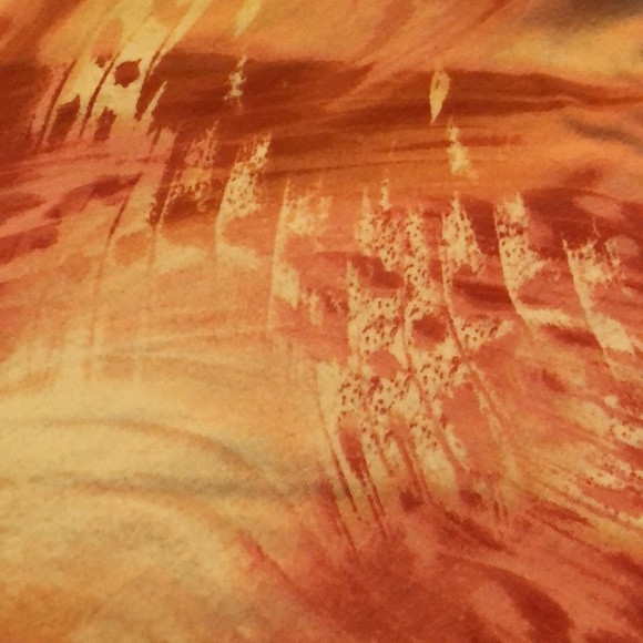 Chico’s Women’s 3/4 Sleeve Tee Shirt-Variegated-Tie Dye-V Neck-Watercolor - Picture 5 of 5